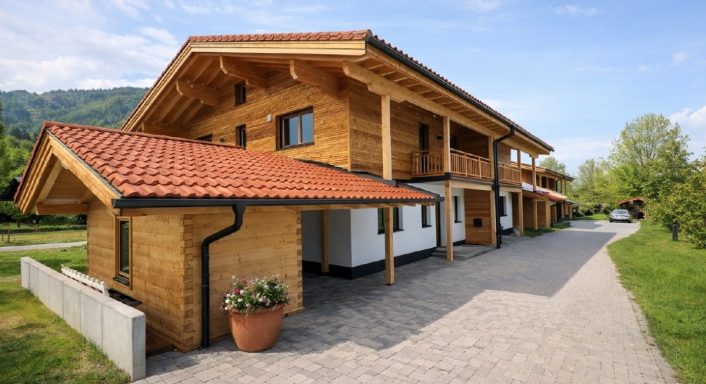 Passivhaus-Wohnanlage Blockhaus Passivhaus Wohnanlage